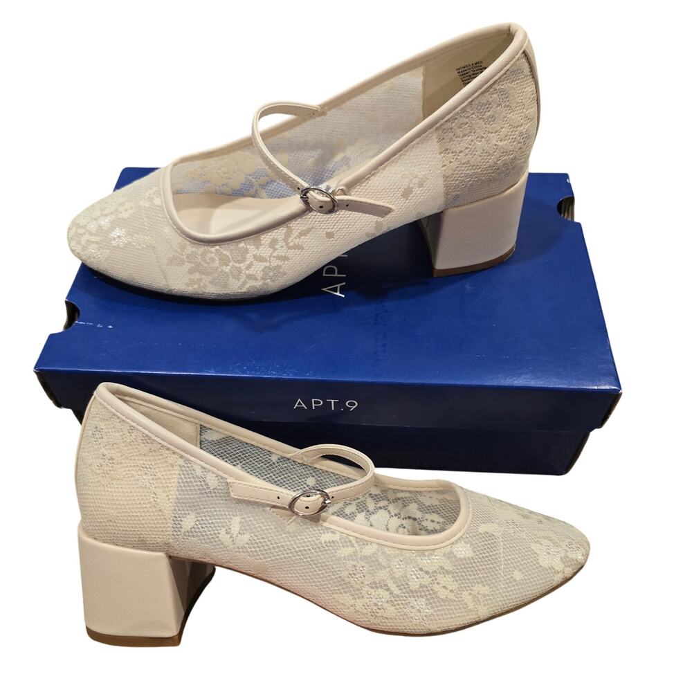 Women's Apt. 9 Ivory Galoraa Lace Heels Pumps | Size 9